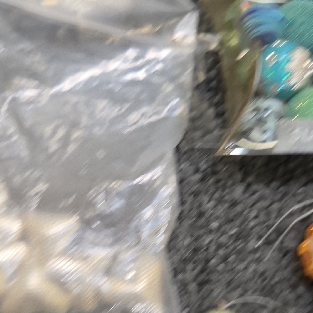 Mixed Bead and Crystal Jewelry Supply Lot - Turquoise, Aqua, Gold, Iridescent - Picture 8 of 16